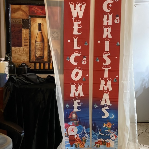 Santa, Reindeer and Snowman Christmas Door Banner New Year Outdoor Indoo… - Picture 3 of 12